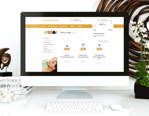 Site web réalisé par SoWeDo : Beauté concept