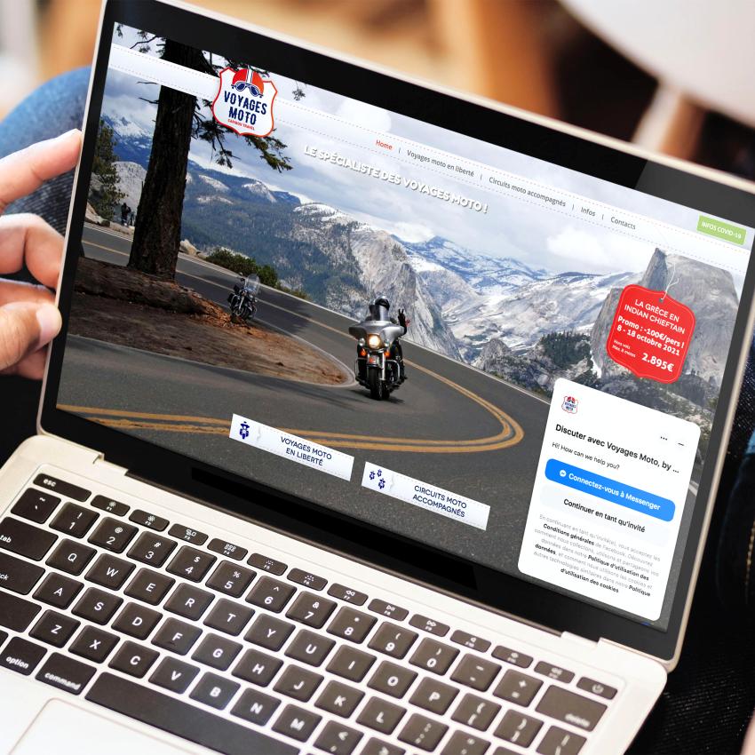 Création de site internet Voyages moto