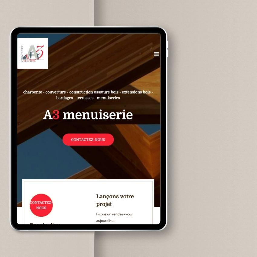Création de site internet A3 menuiserie