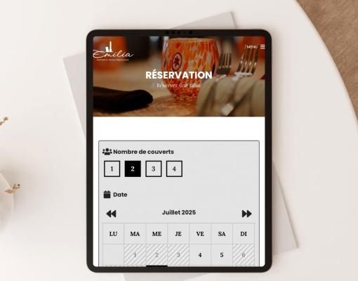 Site web réalisé par SoWeDo : Emilia Restaurant
